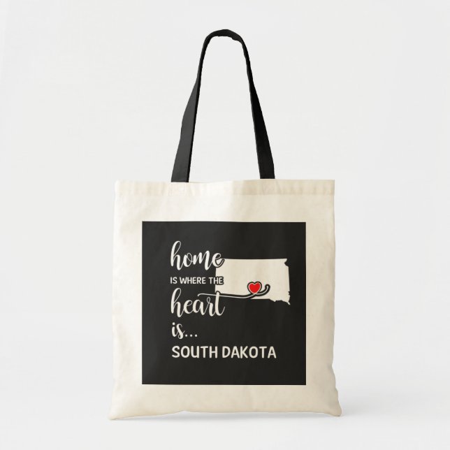 Tote Bag La maison du Dakota du Sud est le coeur (Devant)