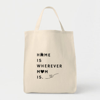 Tote Bag La Maison Est Là Où Se Trouve Maman – Cadeau Pour