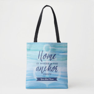 Tote Bag La maison est où l'Ancre se laisse tomber
