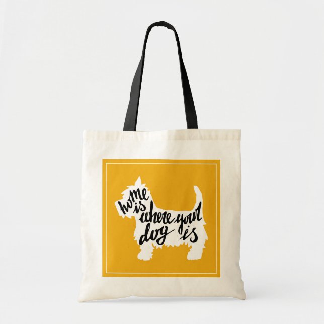 Tote Bag La maison est où votre chien est (Devant)