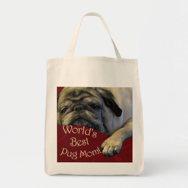 Tote Bag La maman du meilleur Carlin du monde (Devant)