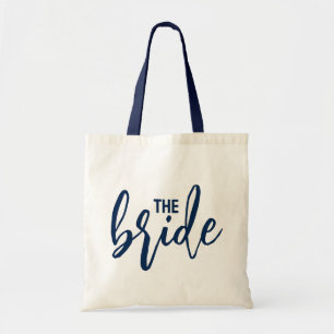 Tote Bag La mariée élégante typographie de script blanc