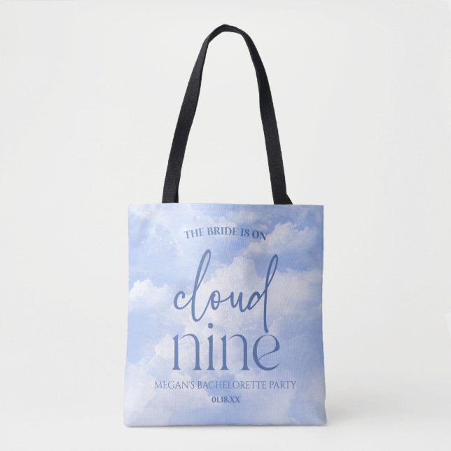 Tote Bag La Mariée Est Sur Cloud Neuf Blue Bachelorette Par (Devant)