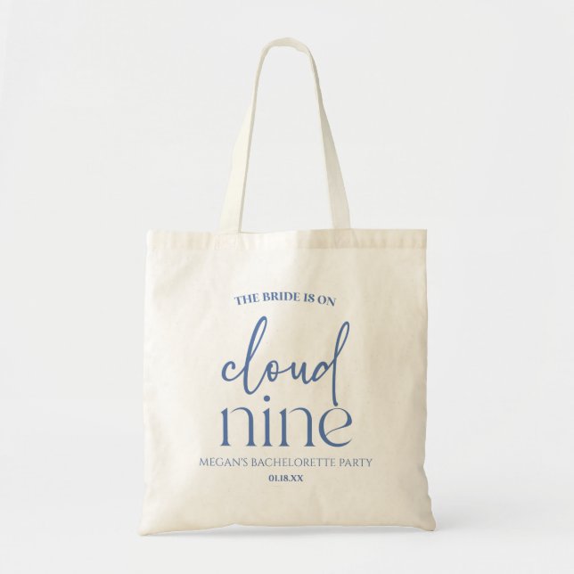 Tote Bag La Mariée Est Sur Cloud Neuf Blue Bachelorette Par (Devant)