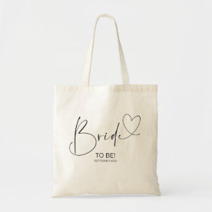 Tote Bag La mariée pour être un simple Mariage noir et blan