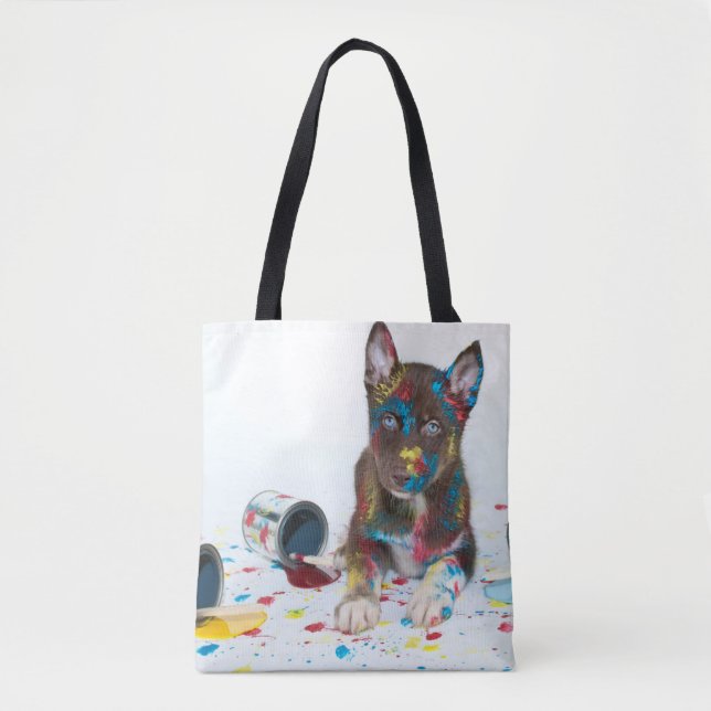 Tote Bag La marionnette à gros seins de peinture (Devant)