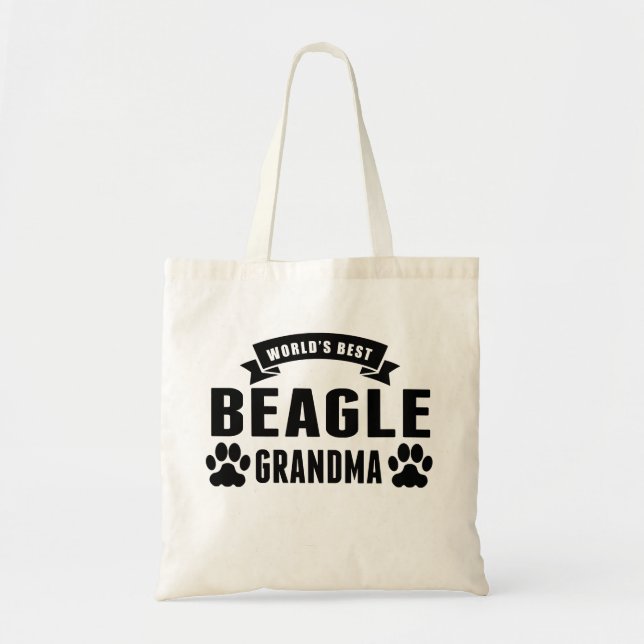 Tote Bag La meilleure grand-maman du beagle du monde (Devant)