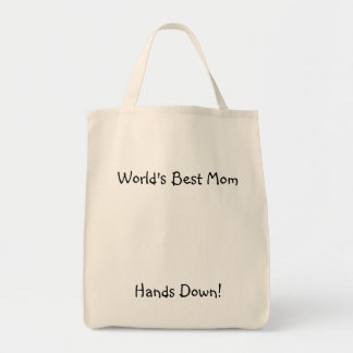 Tote Bag La meilleure maman du monde, mains vers le bas !