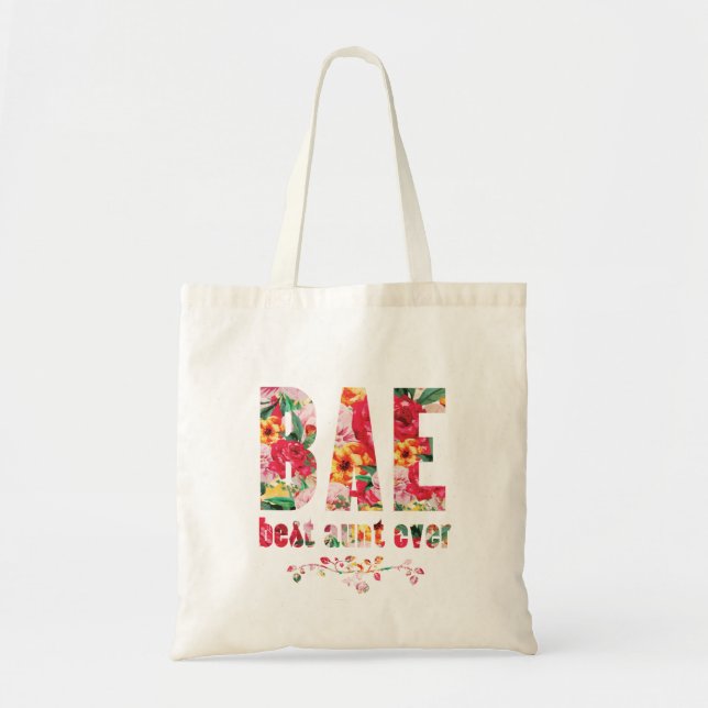 Tote Bag La meilleure tante de Bae jamais (Devant)