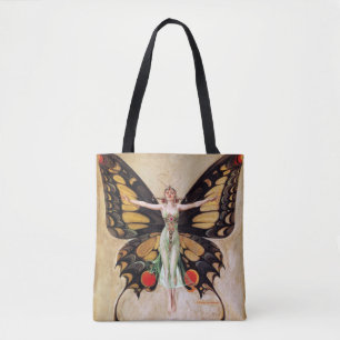 Tote Bag La métamorphose de la fille Flapper au papillon 19