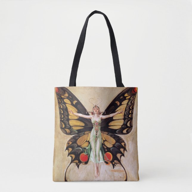 Tote Bag La métamorphose de la fille Flapper au papillon 19 (Devant)
