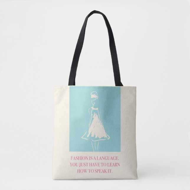 Tote Bag La mode est une langue (Devant)