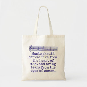 Tote Bag La Musique Devrait Tirer Le Feu Du Coeur - Musique