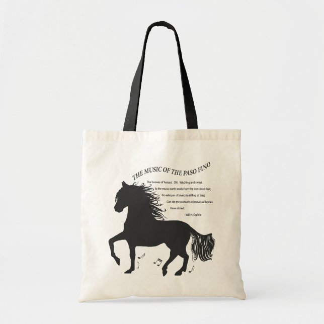 Tote Bag La Musique du Paso Fino (Devant)