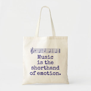 Tote Bag La Musique Est Le Raccourci - Citation De Musique