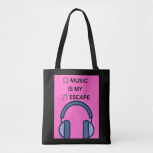 TOTE BAG 🎧 LA MUSIQUE EST MA 🎵 ÉVASION