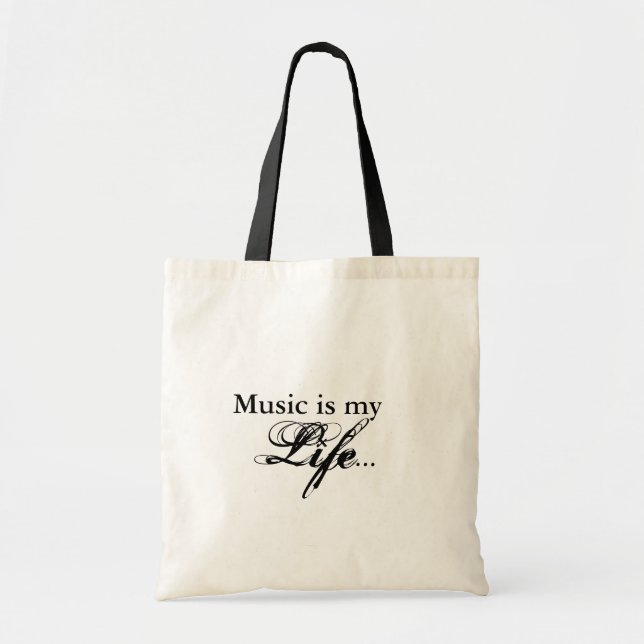 Tote Bag La musique est ma vie Fourre-tout (Devant)