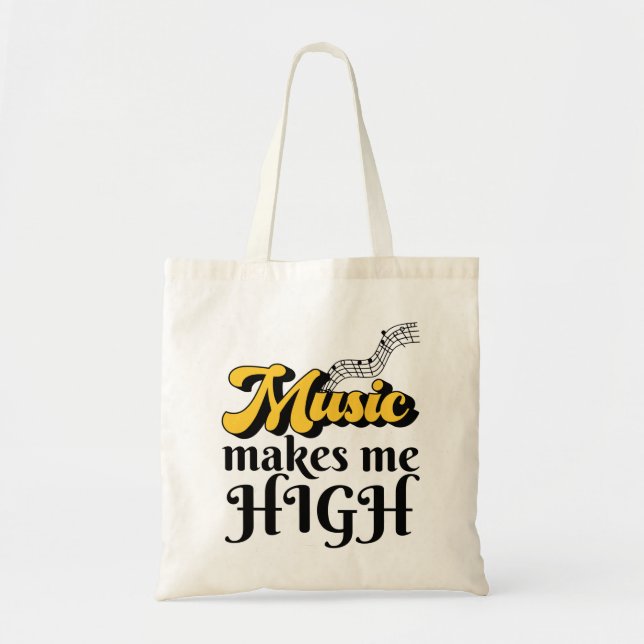Tote Bag La Musique Me Fait Haut (Devant)