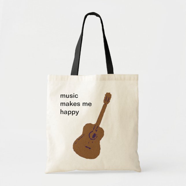 Tote Bag la musique me rend heureux (Devant)