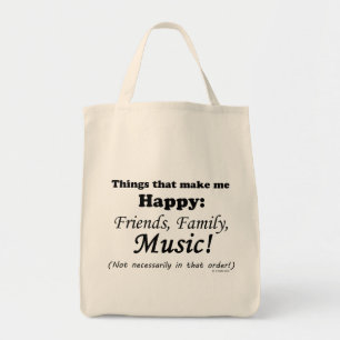 Tote Bag La Musique Me Rend Heureux