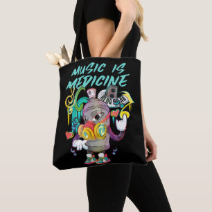 Tote Bag La musique urbaine est un Graffiti en médecine