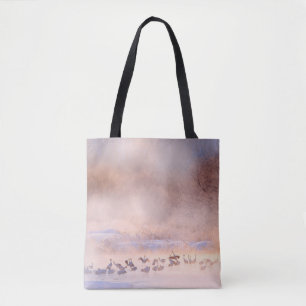 Tote Bag La nature hivernale japonaise. La faune, la nature