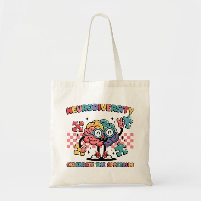 Tote Bag La Neurodiversité Célèbre Le Puzzle Du Cerveau Spe (Devant)