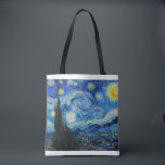 Tote Bag La Nuit de Starry 1889 par Vincent van Gogh<br><div class="desc">Vincent Willem Gotch (ˈvvvsch: ˈnnt ɱʋlv ɑˈDujulx) 30 March 1853 - 29 Y 1890) ce qu'a Dutch Post-impressionist painter who posthumously beone behumously one of the most famous and influential figures in the history of western art. in a decade, he created about 2, 100 artworks, including aroet 860 oil paintings,...</div>