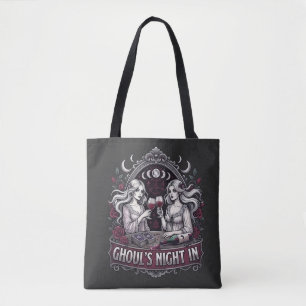Tote Bag La Nuit des Goules dans un Vin Effrayant Tarot Soi