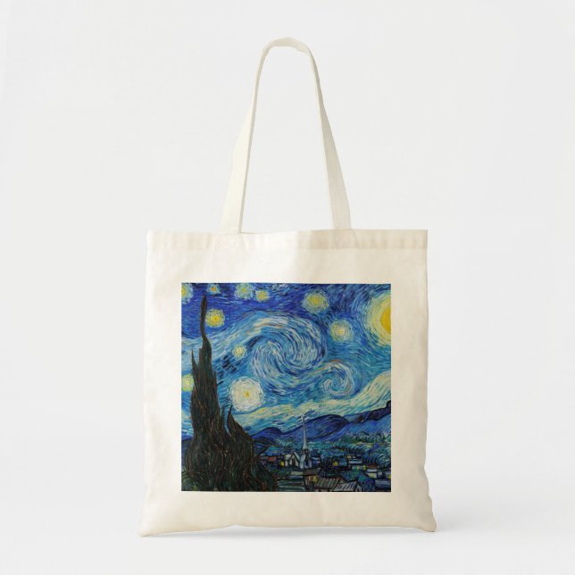 Tote Bag La nuit étoilée (1889) par Vincent Van Gogh (Devant)