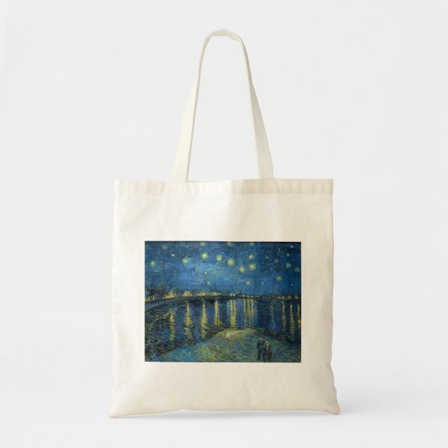 Tote Bag La nuit étoilée de Van Gogh sur le Rhône (Devant)