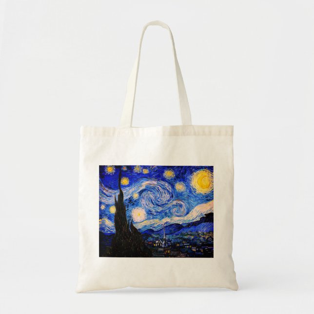 Tote Bag La nuit étoilée par Vincent Van Gogh (Devant)