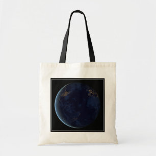Tote Bag La nuit, lumière de la ville terrestre