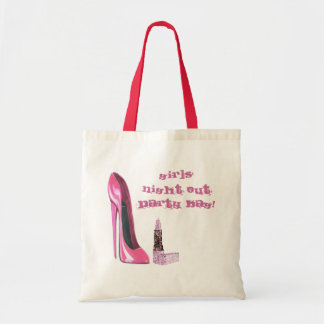 Tote Bag La nuit rose des filles de stylet et de rouge à