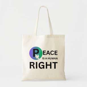Tote Bag La paix est un droit humain Symbole de colombe e