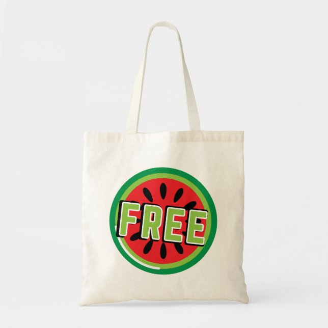 Tote Bag La pastèque Palestine libre - Liberté pour les Pal (Devant)