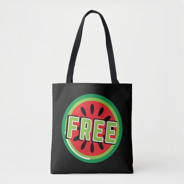 Tote Bag La pastèque Palestine libre - Liberté pour les Pal (Devant)