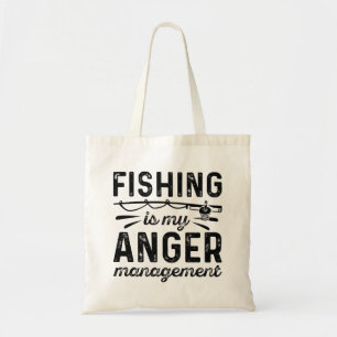 Tote Bag La pêche est ma gestion de la colère