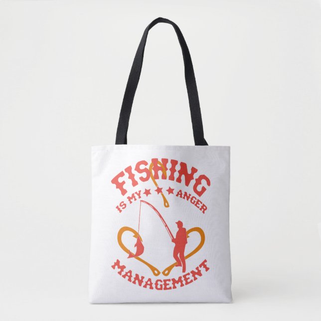 Tote Bag La pêche est ma gestion de la colère (Devant)