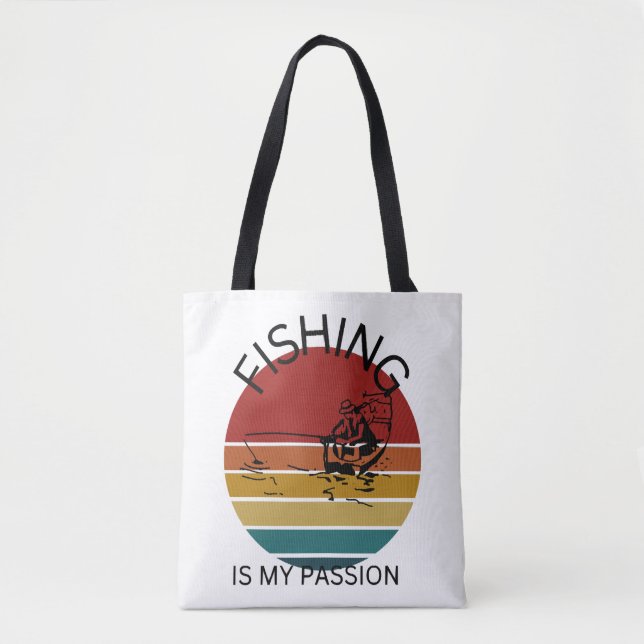 Tote Bag La pêche est ma passion, la pêche (Devant)