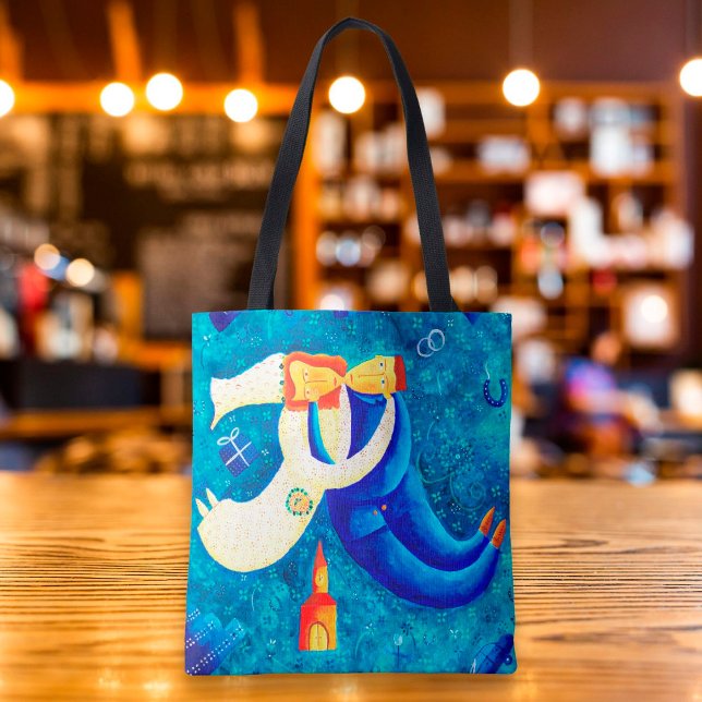 Tote Bag La Peinture Mariage D'Art Contemporain (Créateur téléchargé)