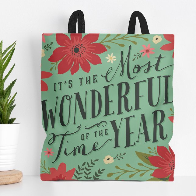 Tote Bag La période la plus merveilleuse de l'année Fête Fl (Créateur téléchargé)