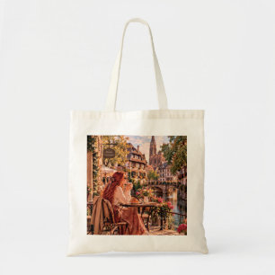 Tote Bag La Petite Fille Voyageuse Café de Strasbourg