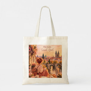 Tote Bag La Petite Fille Voyageuse Prague Heure Dorée Toile