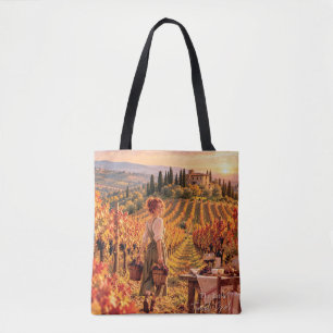 Tote Bag La Petite Fille Voyageuse Tuscany Vineyard Épaule