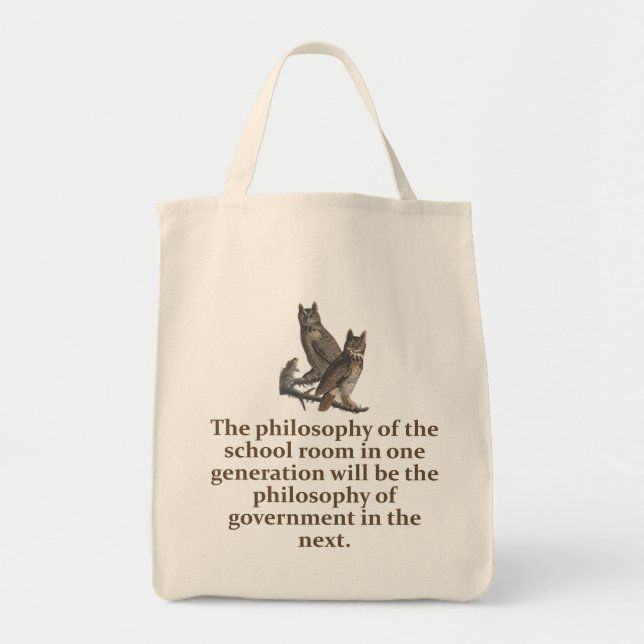 Tote Bag La Philosophie De La Salle De L'École - L'Éducatio (Devant)