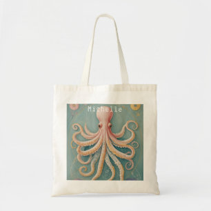 Tote Bag La pieuvre pastel du récif enchanté