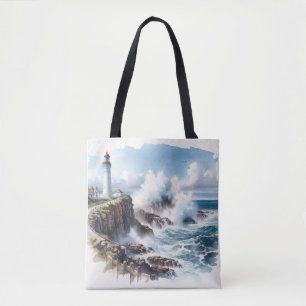 Tote Bag La plage côtière Phare