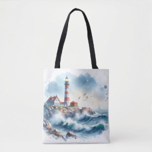 Tote Bag La plage côtière Phare