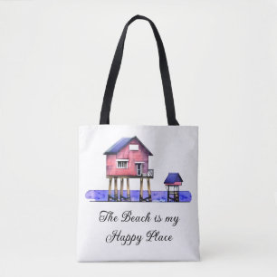 Tote Bag La plage est mon endroit heureux